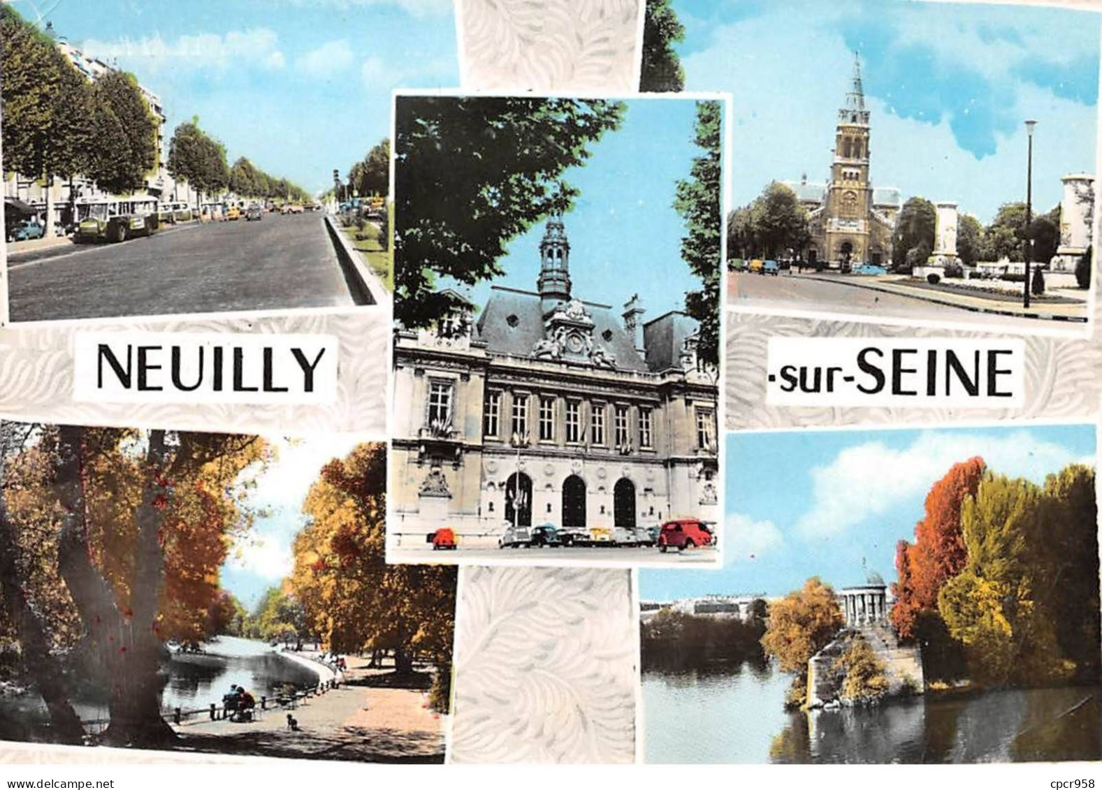 92 - SAN62430 - NEUILLY SUR SEINE - Hôtel De Ville - L'Eglise Et Monument - Avenue De Neuilly - Le Temple -CPSM 10x15 Cm - Neuilly Sur Seine