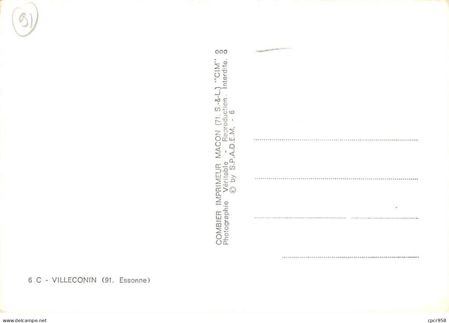 91 - SAN62356 - VILLECONIN - Vue D'ensemble - Combier - CPSM 10x15 Cm - Autres & Non Classés