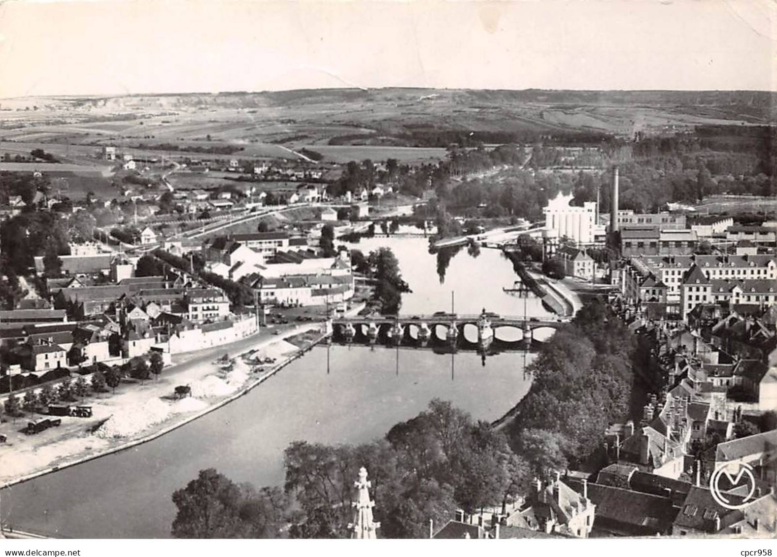 89 - SAN62322 - AUXERRE - Vue Générale - Pli - Photo Collin- CPSM 10x15 Cm - Auxerre