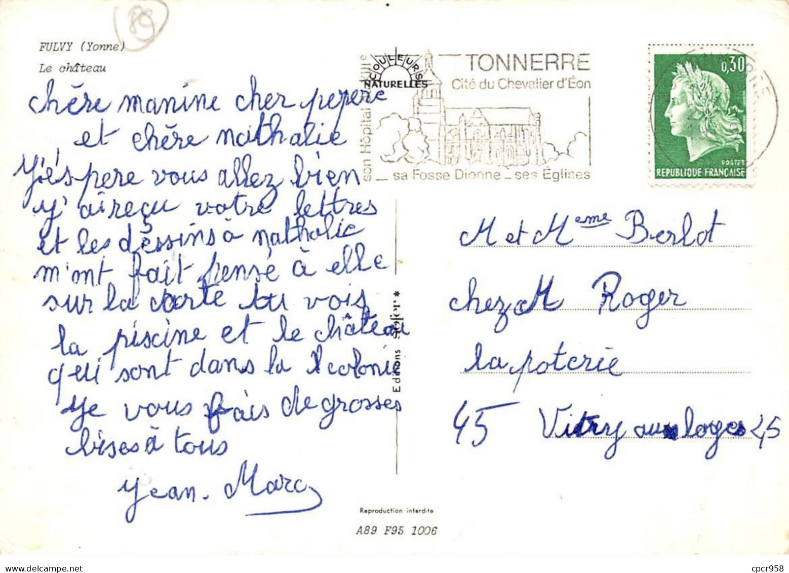 89 - SAN62303 - FULVY - Le Château - Sofer - CPSM 10x15 Cm - Otros & Sin Clasificación