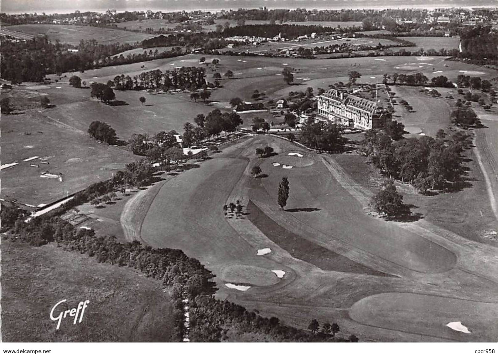 14 - SAN62665 - DEAUVILLE - Vue Aérienne De L'Hôtel Du Golf Du New Golf - CPSM 15x10 Cm - Deauville