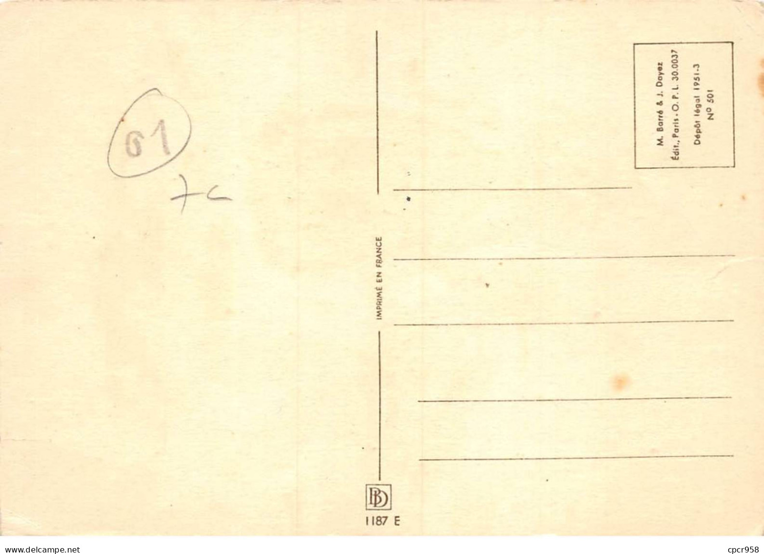 01 - SAN62566 - BRESSE - Un Homme Essayant D'attraper Des Poules - Tenue Régionale - En L'état - Ohne Zuordnung