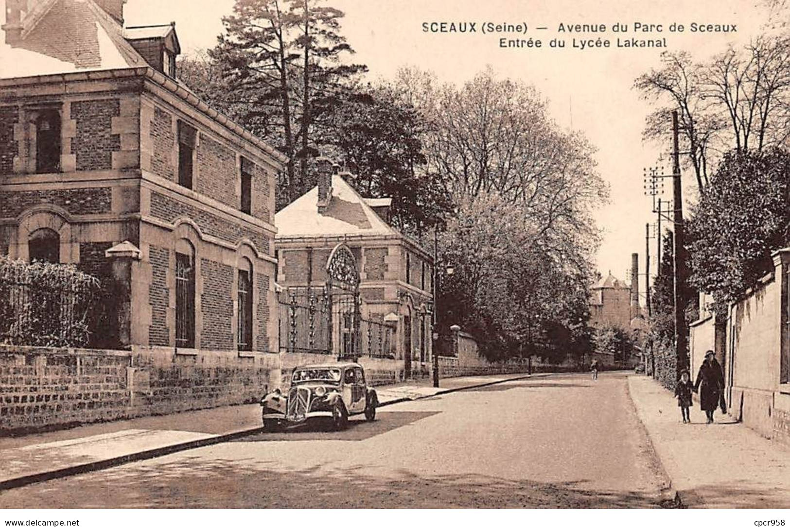 92 - SAN63282 - SCEAUX - Avenue Du Parc De Sceaux - Entrée Du Lycée Lakanal - Sceaux