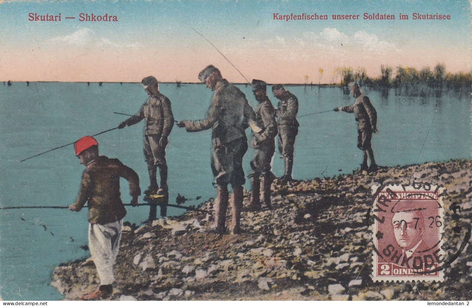 Skutari - Skhodra - Karpfenfischen Unserer Soldaten Im Skutarisee - Albania