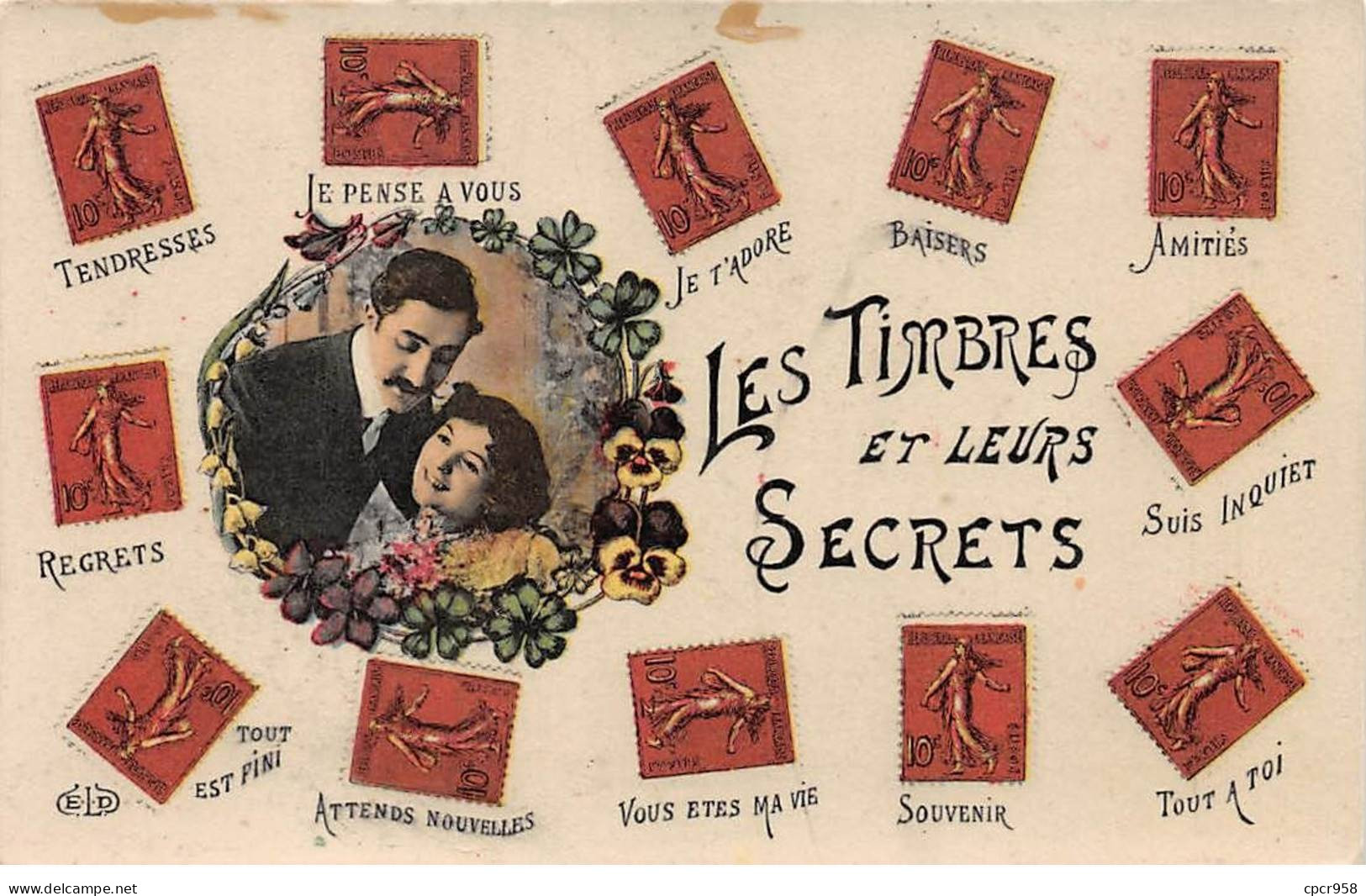 Représentations Timbres - N°87837 - Les Timbres Et Leurs Secrets - Couple - Briefmarken (Abbildungen)