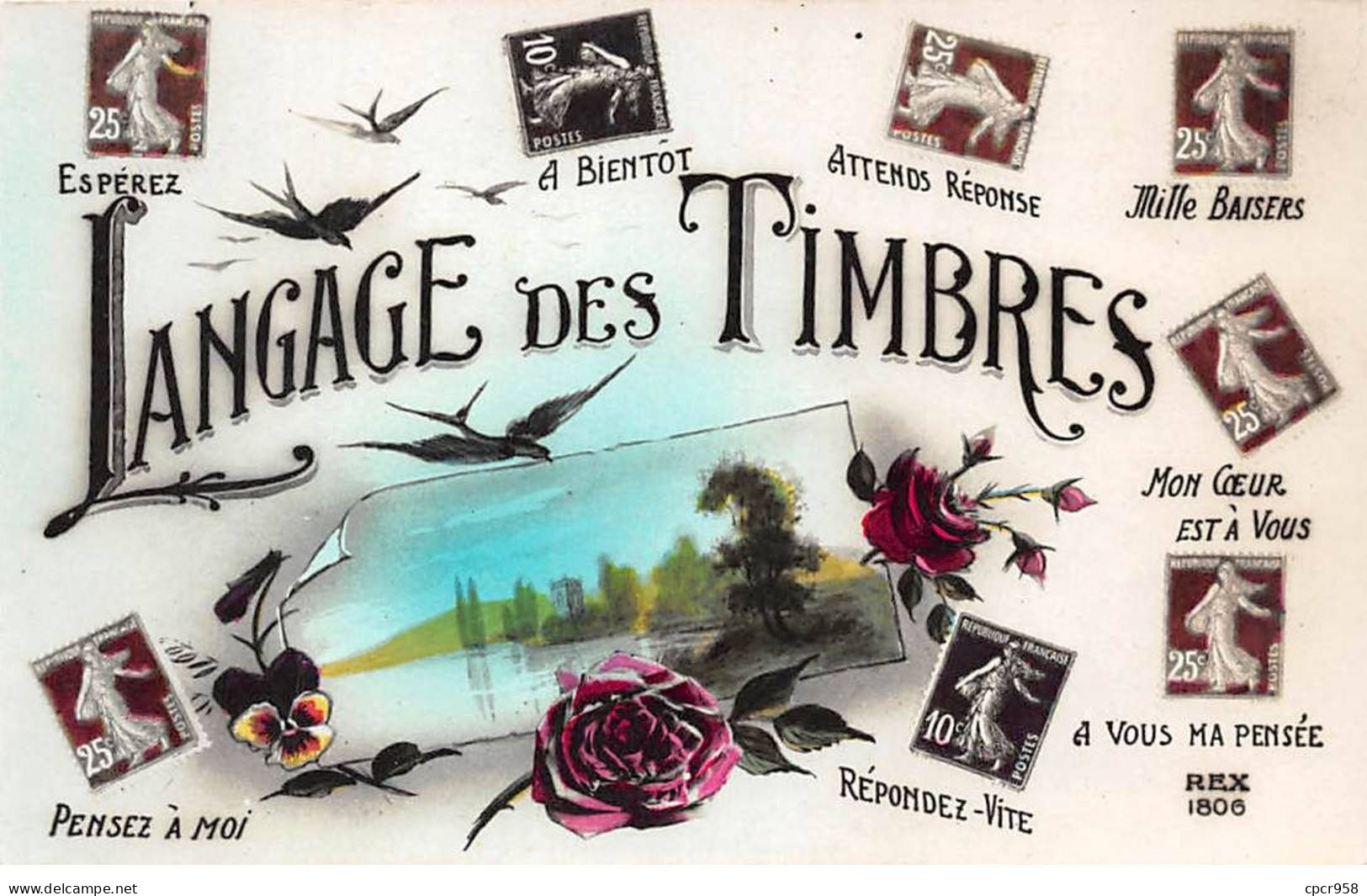 Représentations Timbres - N°87836 - Langage Des Timbres - Espérez, A Bientôt ... - Paysage - Sellos (representaciones)