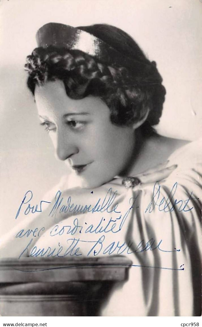 Artiste - N°86828 - Henriette Barreau - Carte Avec Autographe - Entertainers