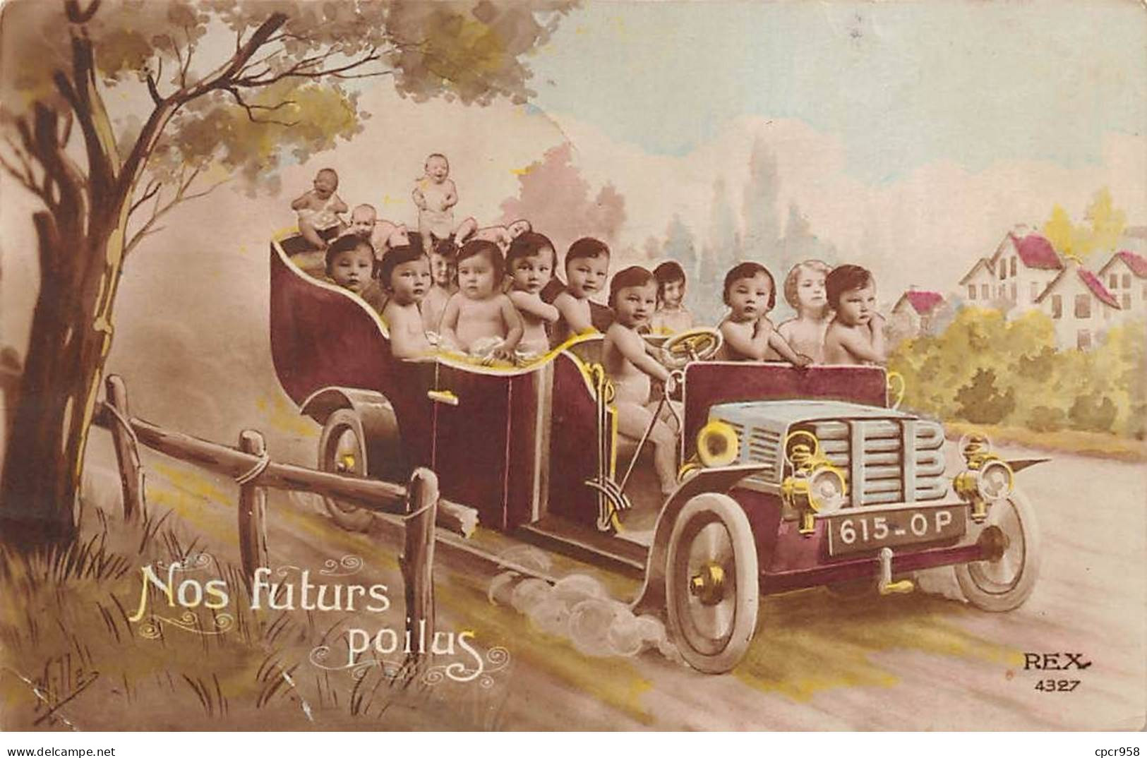 Automobile - N°89127 - Nos Futurs Poilus - Bébés Dans Une Voiture - Toerisme