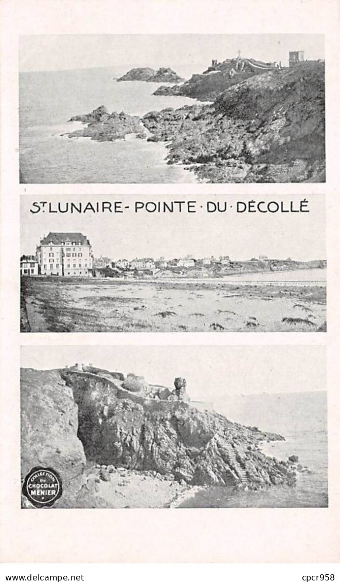 PUBLICITE - SAN65054 - St Lunaire - Pointe De Décollé - Collection Du Chocolat Menier - Werbepostkarten