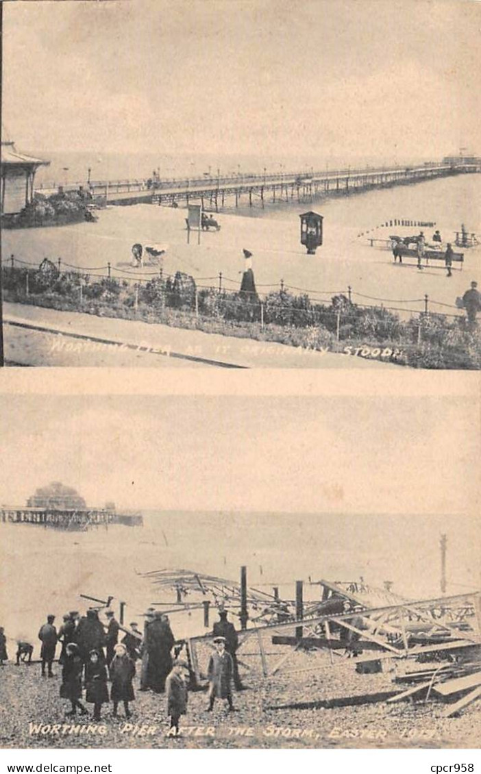 ANGLETERRE - SAN64401 - Worthing Pier As It Stood - Wortgthing Pier After The Storm Easter 1913 - Worthing