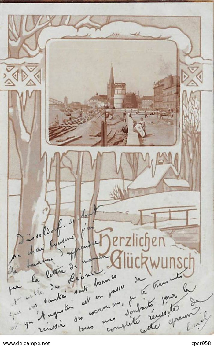 ALLEMAGNE - SAN64366 - Derzlichen Gluckwunsch - Carte Photo - Düsseldorf
