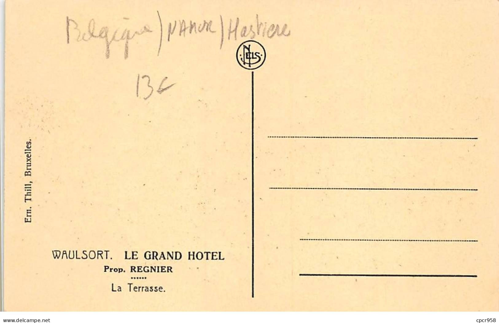 BELGIQUE - SAN64334 - Waulsort - Le Grand Hôtel - Prop. Regnier - La Terrasse - Hastière