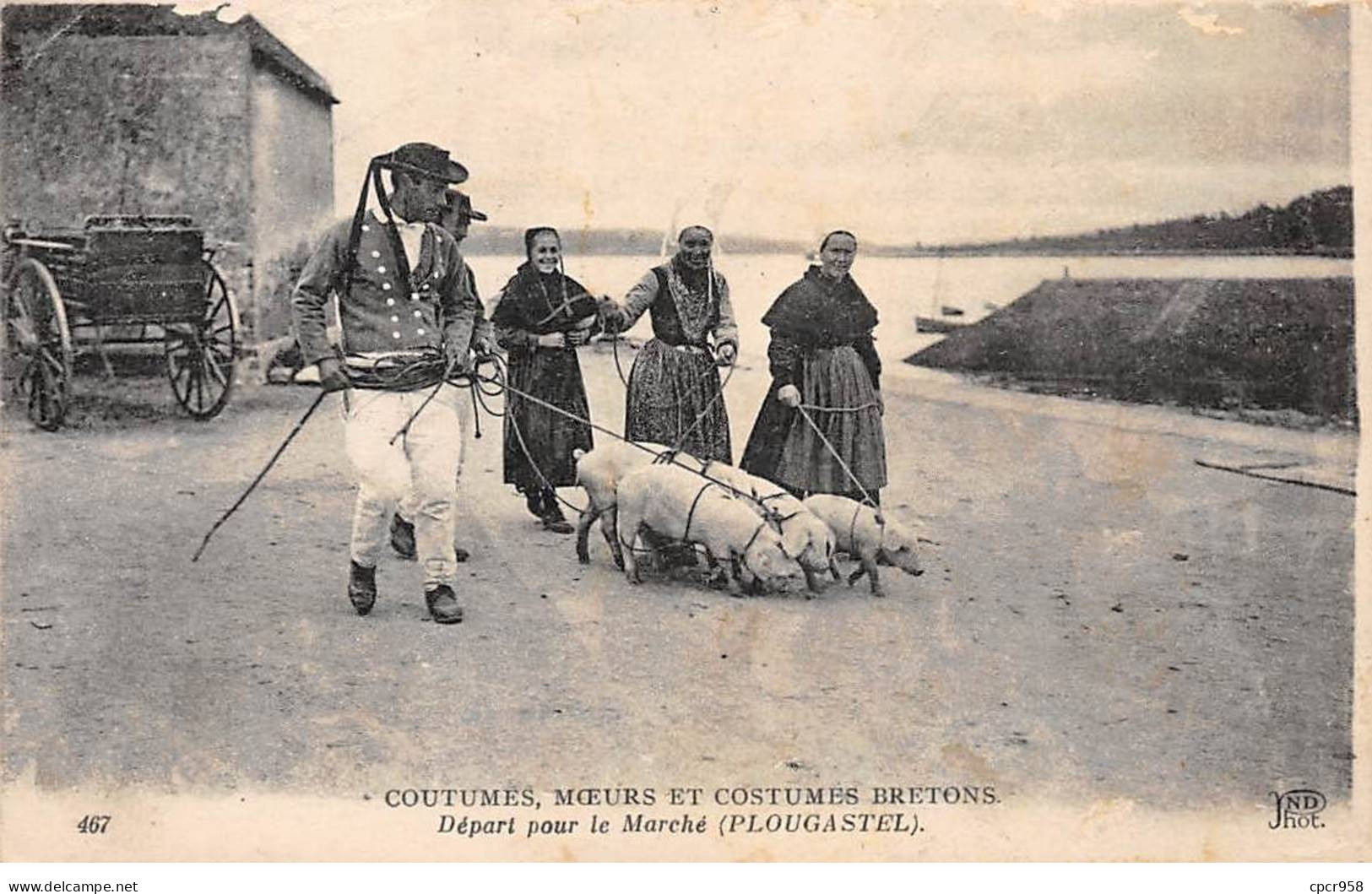 29 - SAN62748 - PLOUGASTEL - Coutumes Et MÅurs Et Costumes Bretons - Départ Pour Le Marché - Agriculture - Plougastel-Daoulas