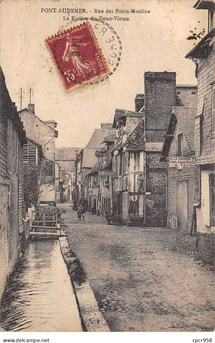 27 - SAN62739 - PONT AUDEMER - Rue Des Petits Moulins - La Rivière Du Doux Vitran - Pont Audemer