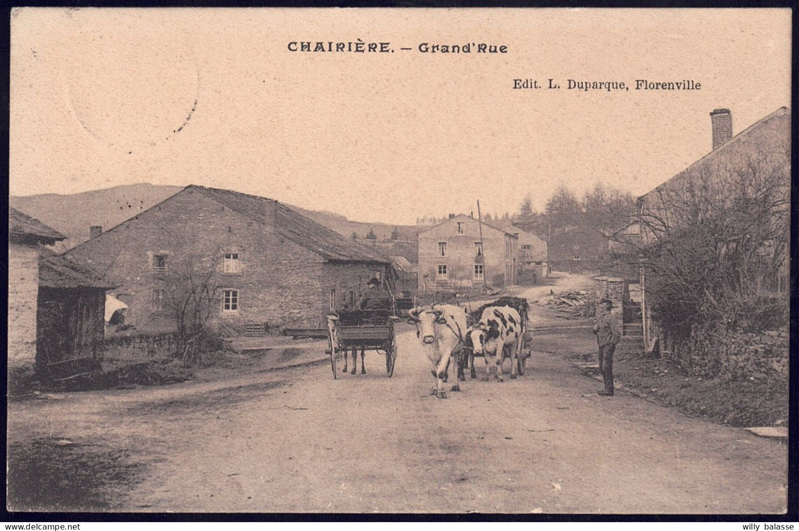 +++ CPA - CHAIRIERE - Grand' Rue - Attelage Boeufs - Carte Animée 1911  // - Vresse-sur-Semois