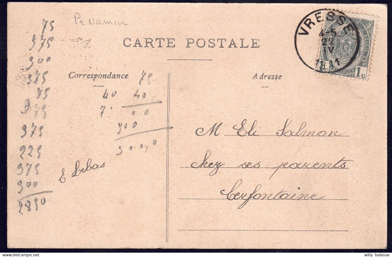 +++ CPA - CHAIRIERE - Grand' Rue - Attelage Boeufs - Carte Animée 1911  // - Vresse-sur-Semois