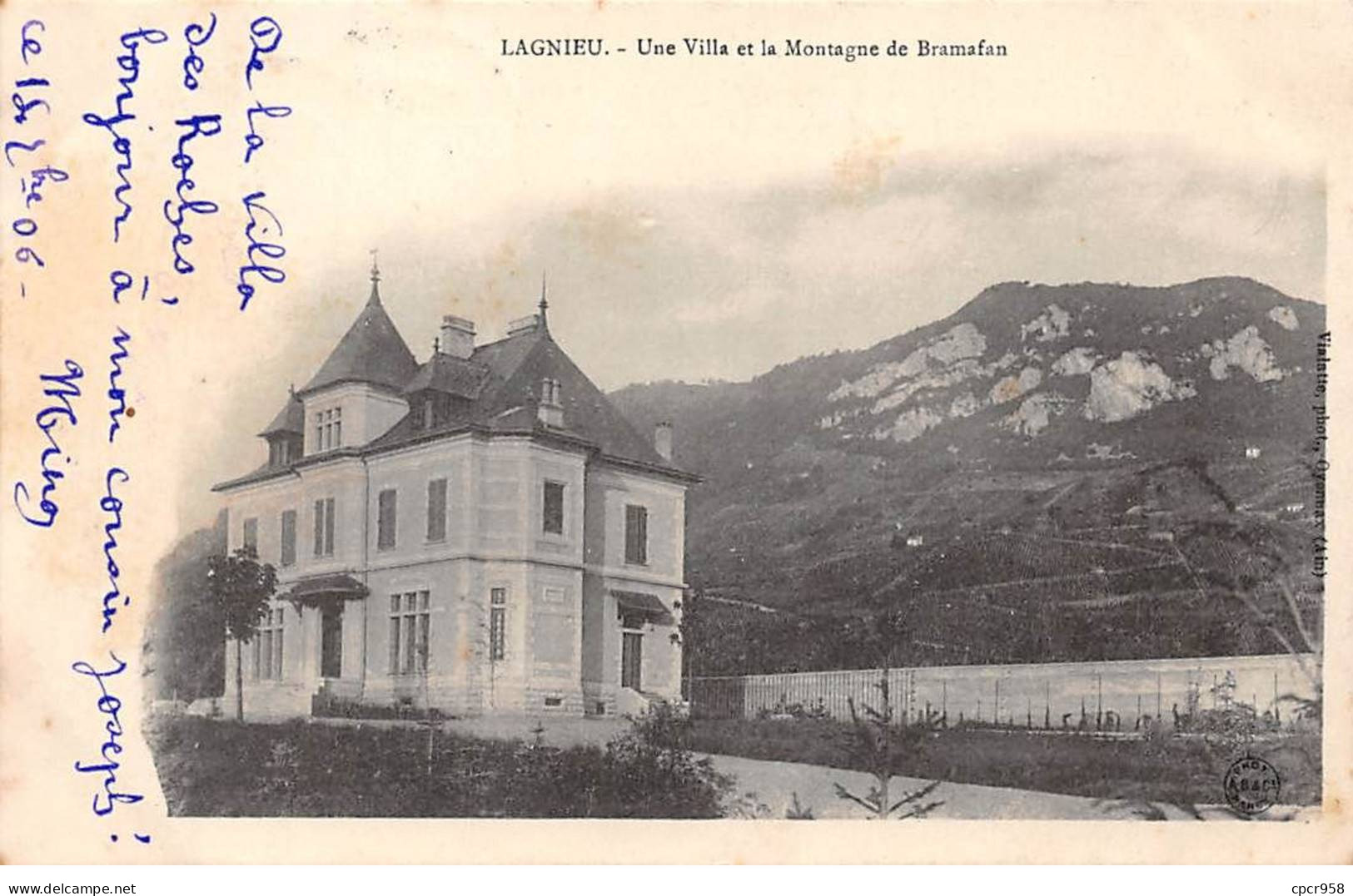 01 - LAGNIEUX - SAN63863 - Une Villa Et La Montagne De Bramafan - Non Classificati