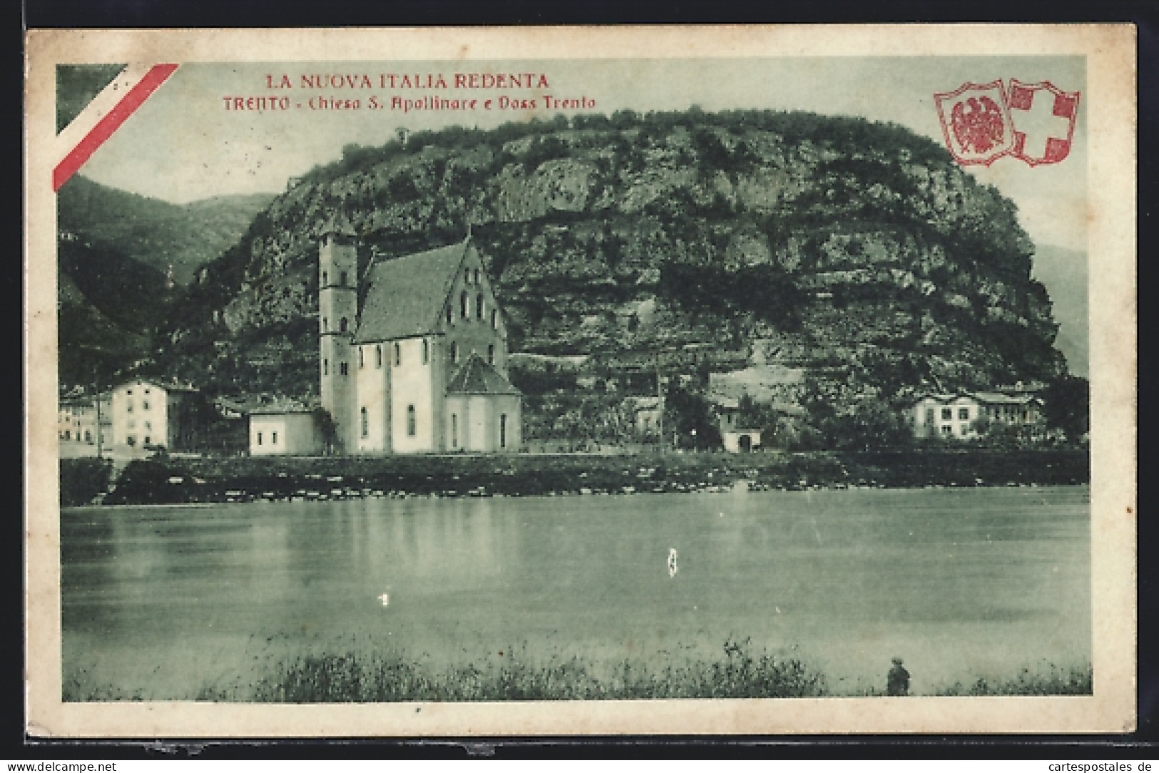 Cartolina Trento, Il Doss Trento Con La Chiesa Di S. Apollinare  - Trento