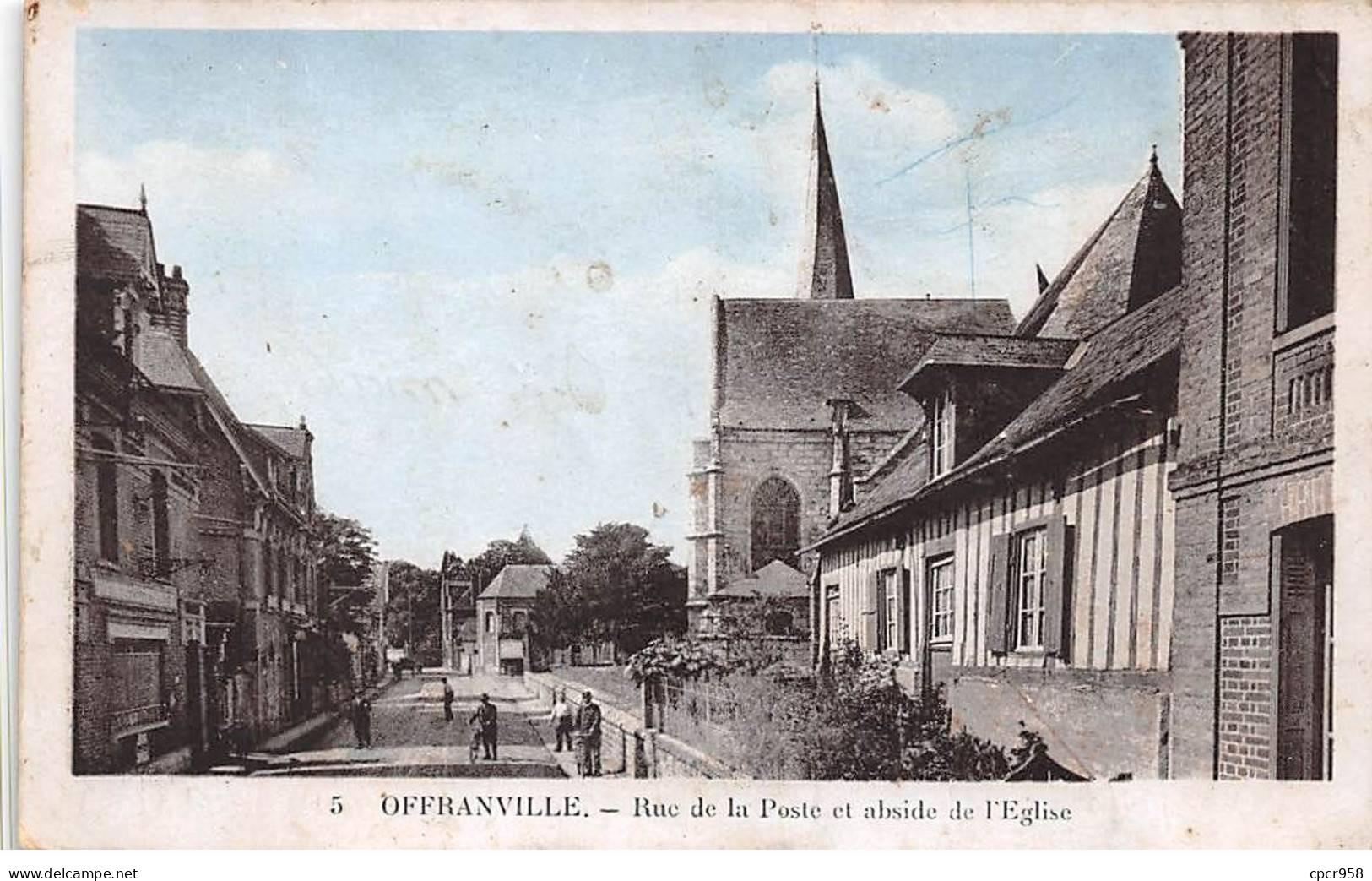 76 - OFFRANVILLE - SAN67244 - Rue De La Poste Et Abside De L'Eglise - Offranville