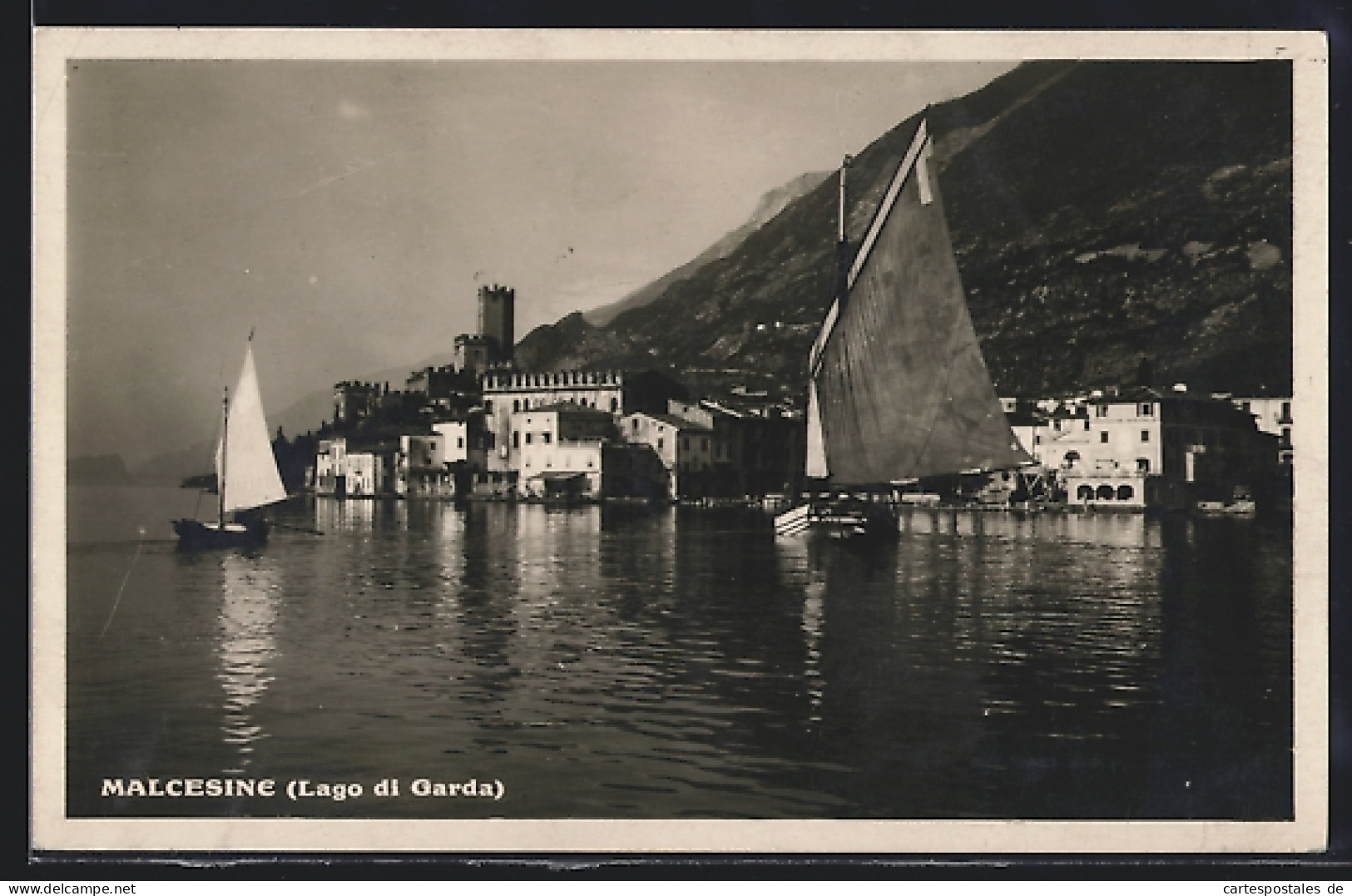 Cartolina Malcesine, Lago Di Garda Mit Segelbooten  - Andere & Zonder Classificatie