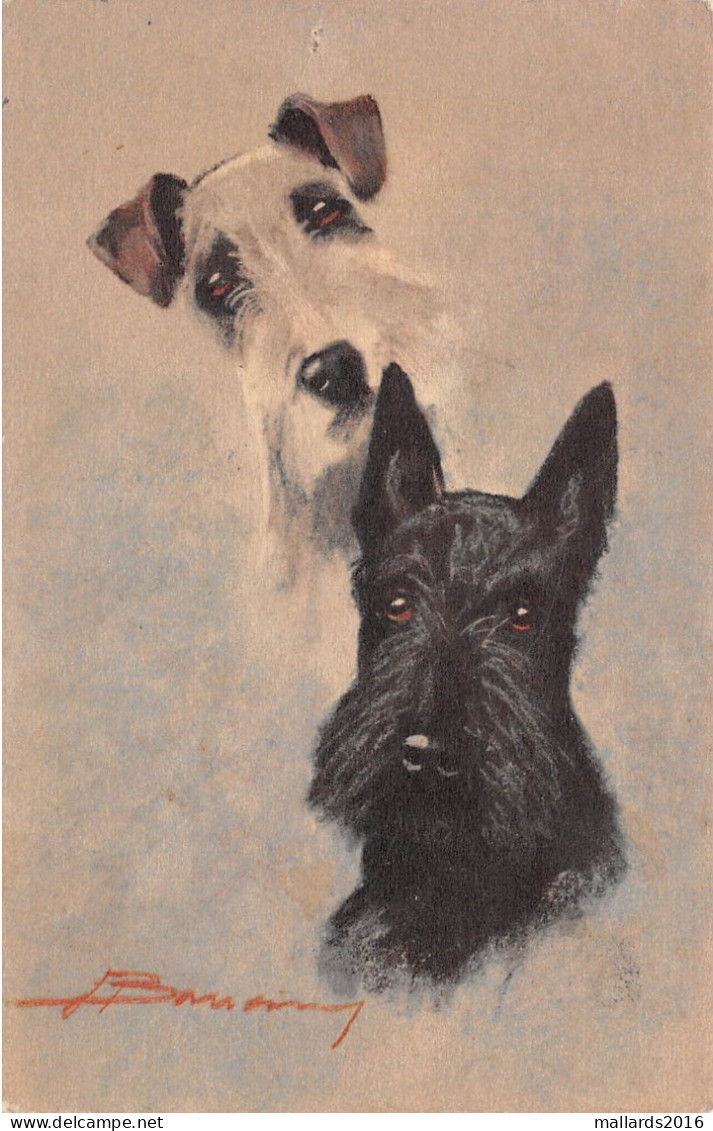 ARTIST DRAWN DOGS EDITION STEHLI No.105 VINTAGE POSTCARD #241123 - Chiens