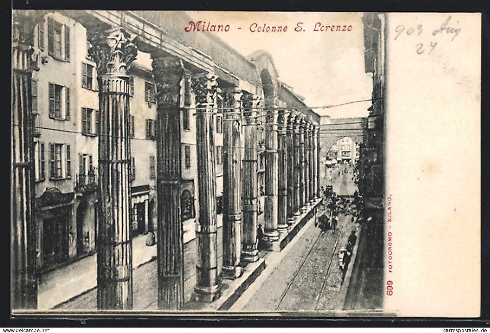 Cartolina Milano, Colonne S. Lorenzo  - Milano (Milan)