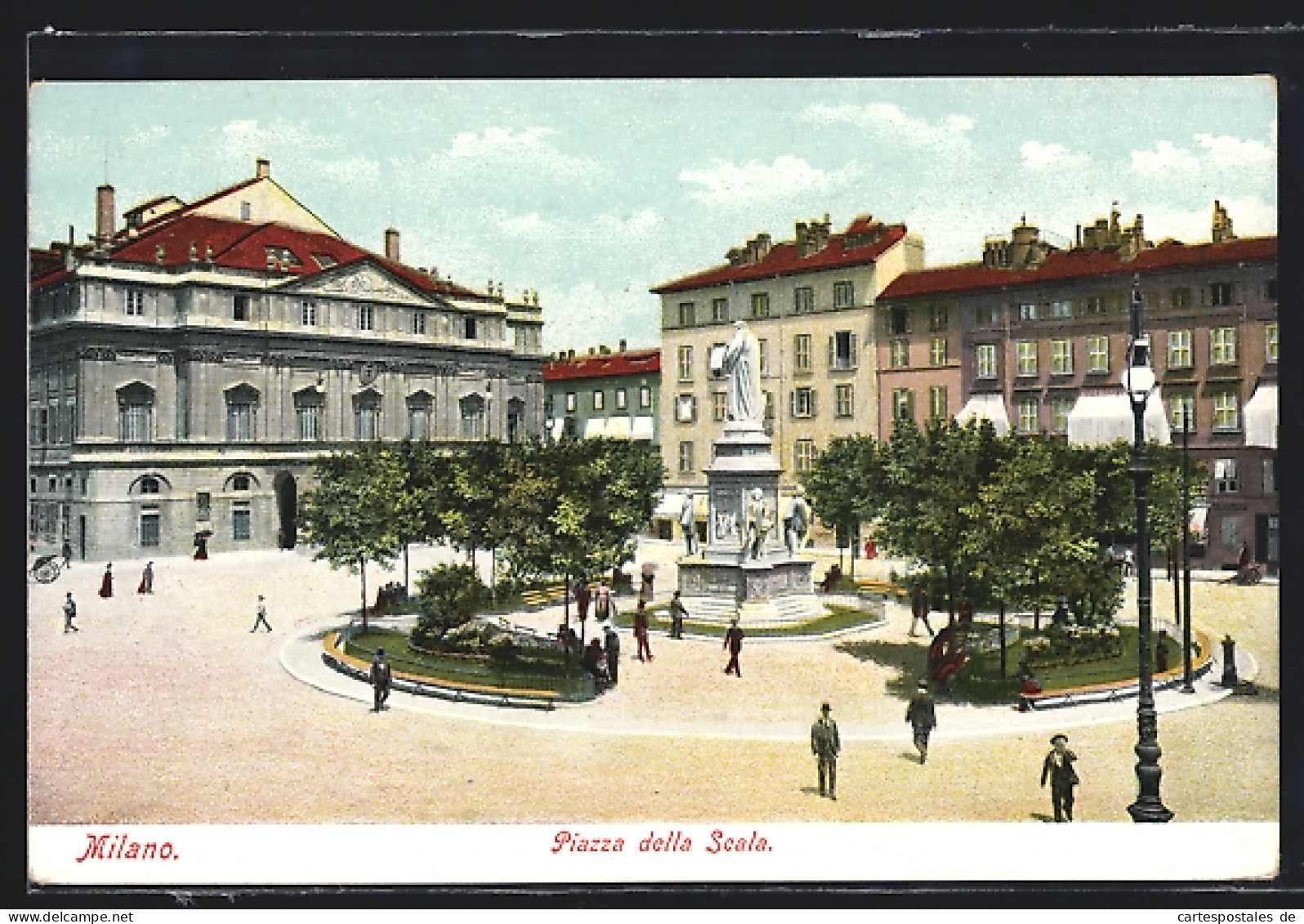 Cartolina Milano, Piazza Della Scala  - Milano