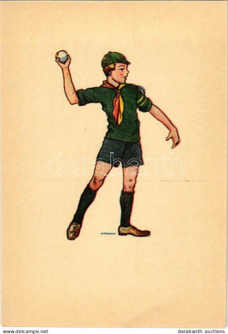 ** T2 Cserkész Művészlap. Kiadja Kultura / Hungarian Boy Scout Art Postcard S: Márton L. - Unclassified