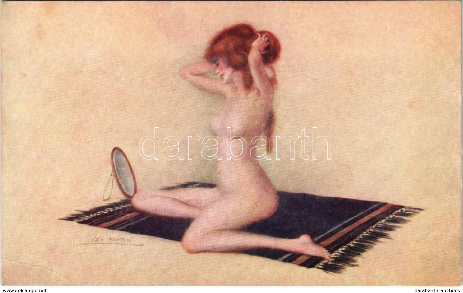 ** T3 Erotic Nude Lady Art Postcard / Le Nu Habillé. Marque L.-E. Paris Série 95. No. 4. S: Léo Fontan (EB) - Zonder Classificatie