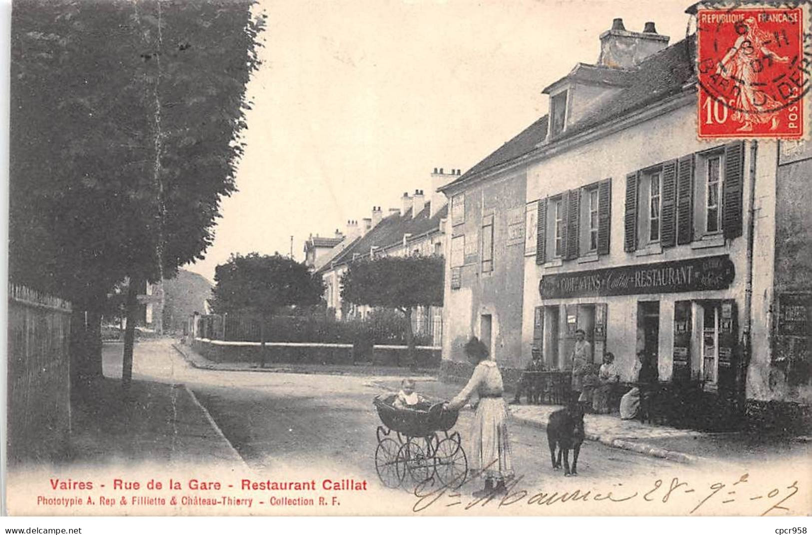 77 - VAIRES - SAN67334 - Rue De La Gare - Restaurant Caillat - Pli - Vaires Sur Marne