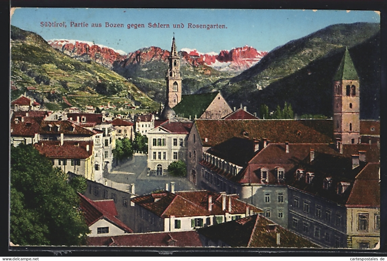 Cartolina Bozen, Bozen Gegen Schlern Und Rosengarten  - Bolzano (Bozen)