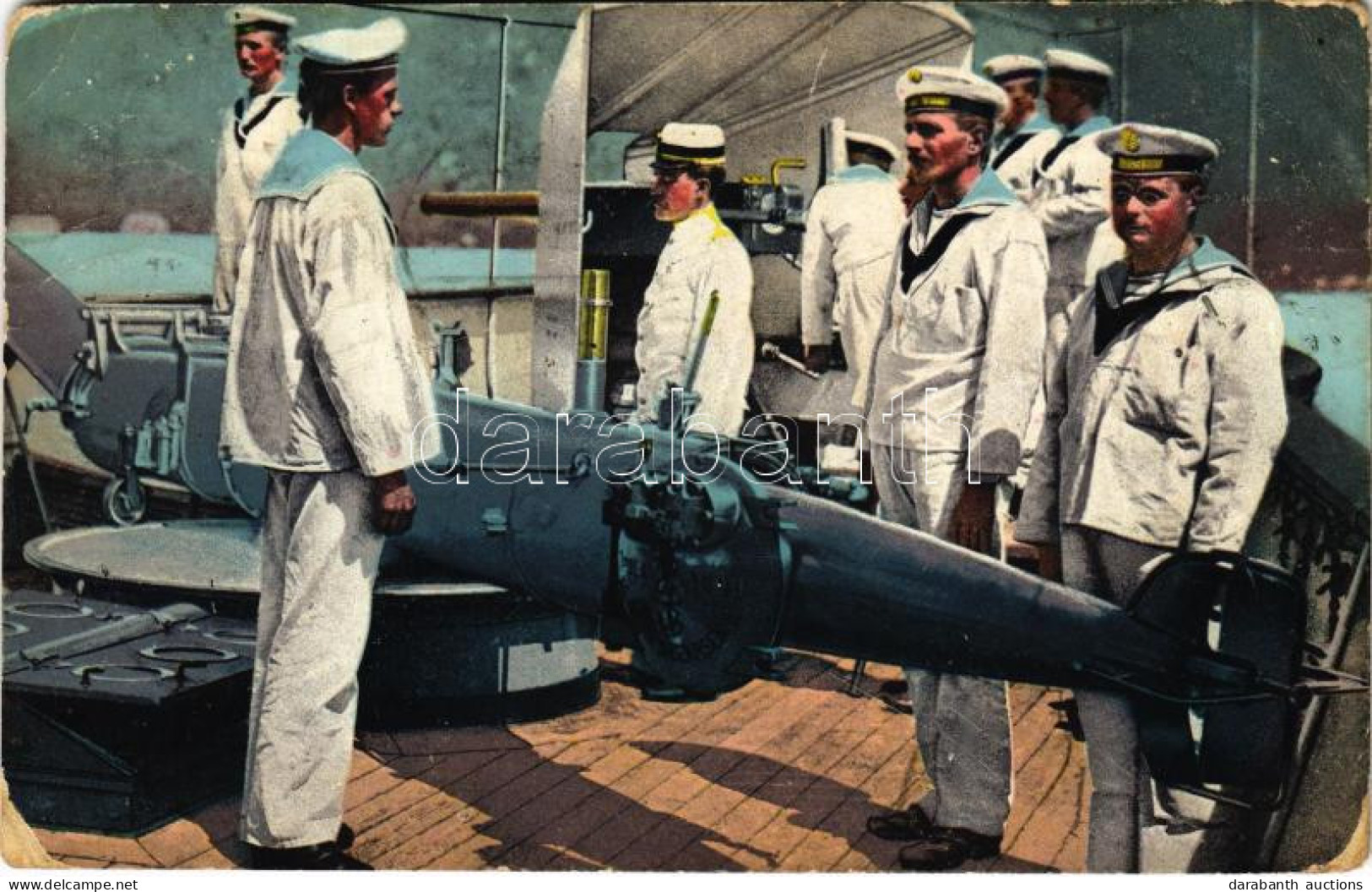 * T3/T4 Osztrák-magyar Matrózok Torpedó Gyakorlat Közben / K.u.K. Kriegsmarine Torpedolancierübungen / WWI Austro-Hungar - Ohne Zuordnung