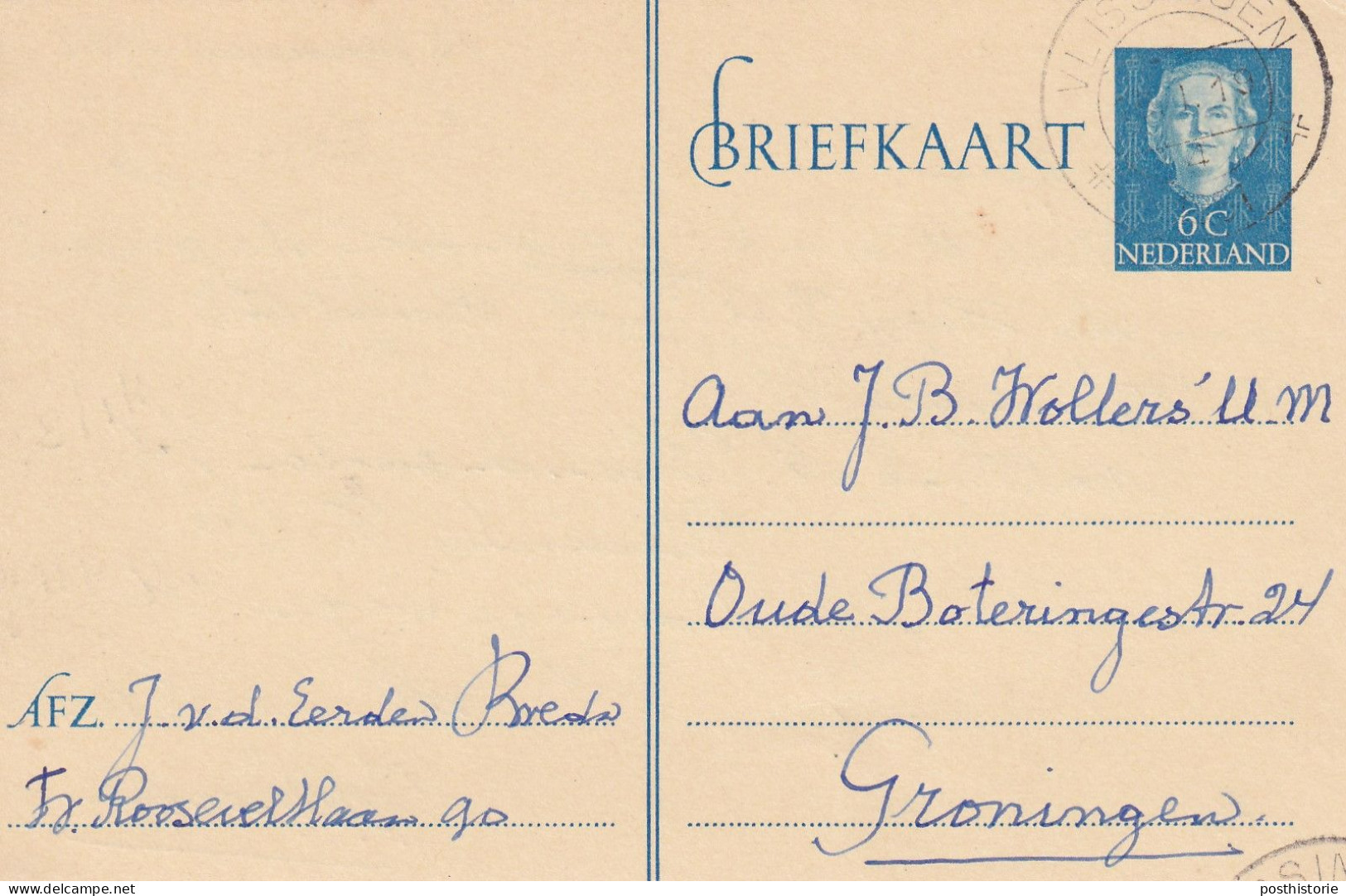 20 verschillende gebruikte briefkaarten 1948 / 1980