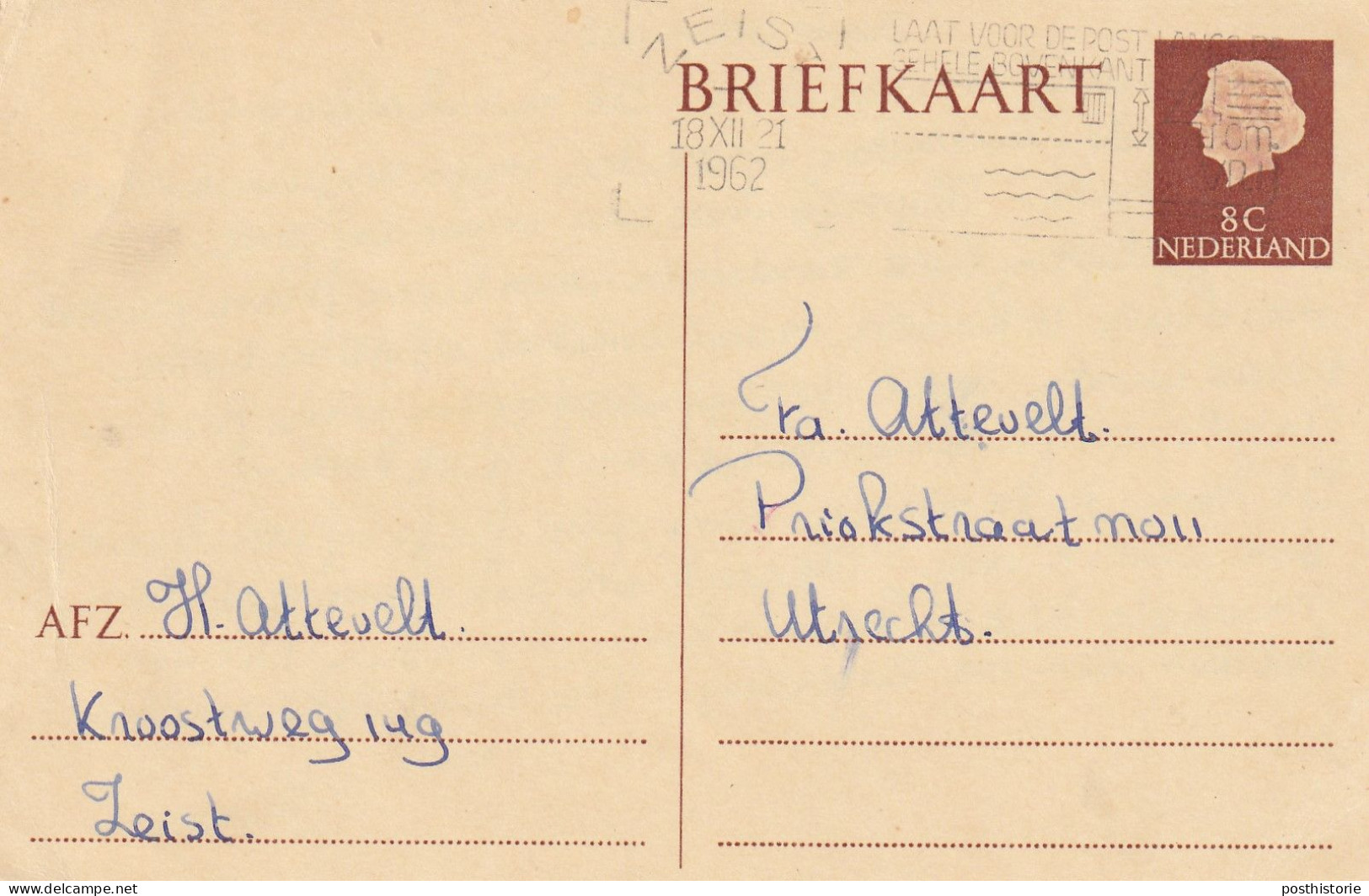 20 verschillende gebruikte briefkaarten 1948 / 1980