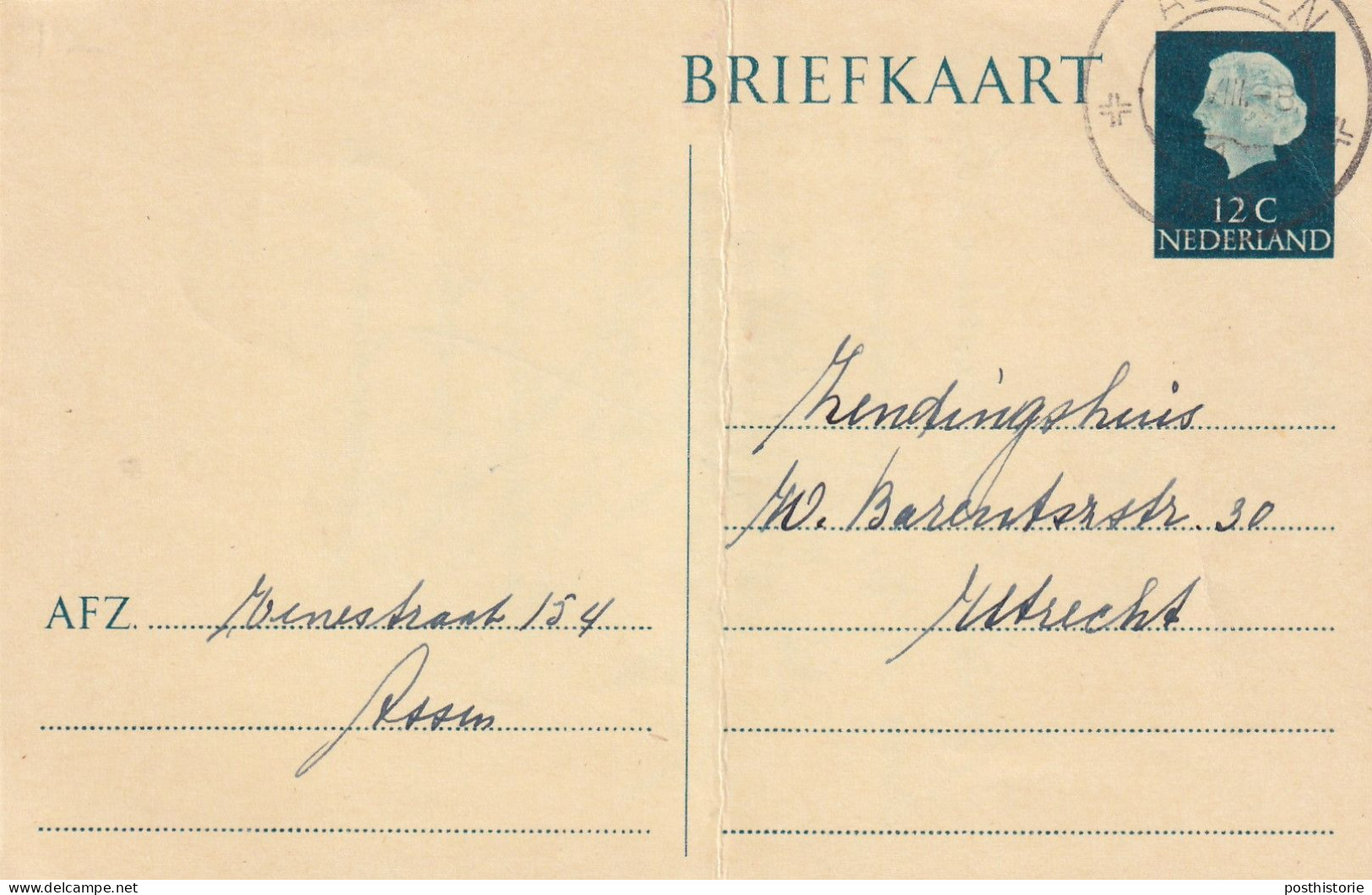 20 verschillende gebruikte briefkaarten 1948 / 1980