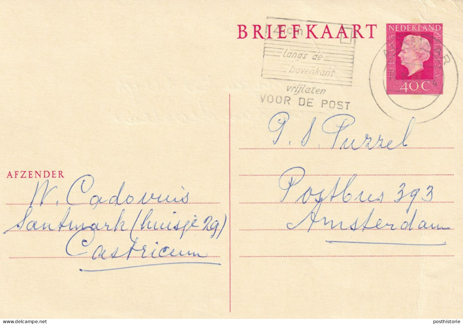 20 verschillende gebruikte briefkaarten 1948 / 1980