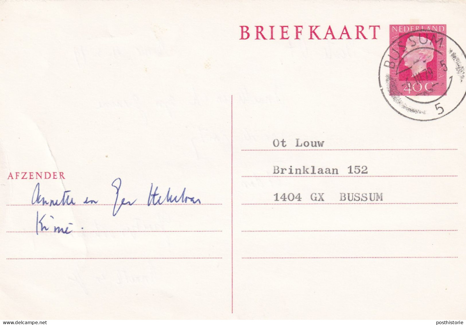 20 verschillende gebruikte briefkaarten 1948 / 1980