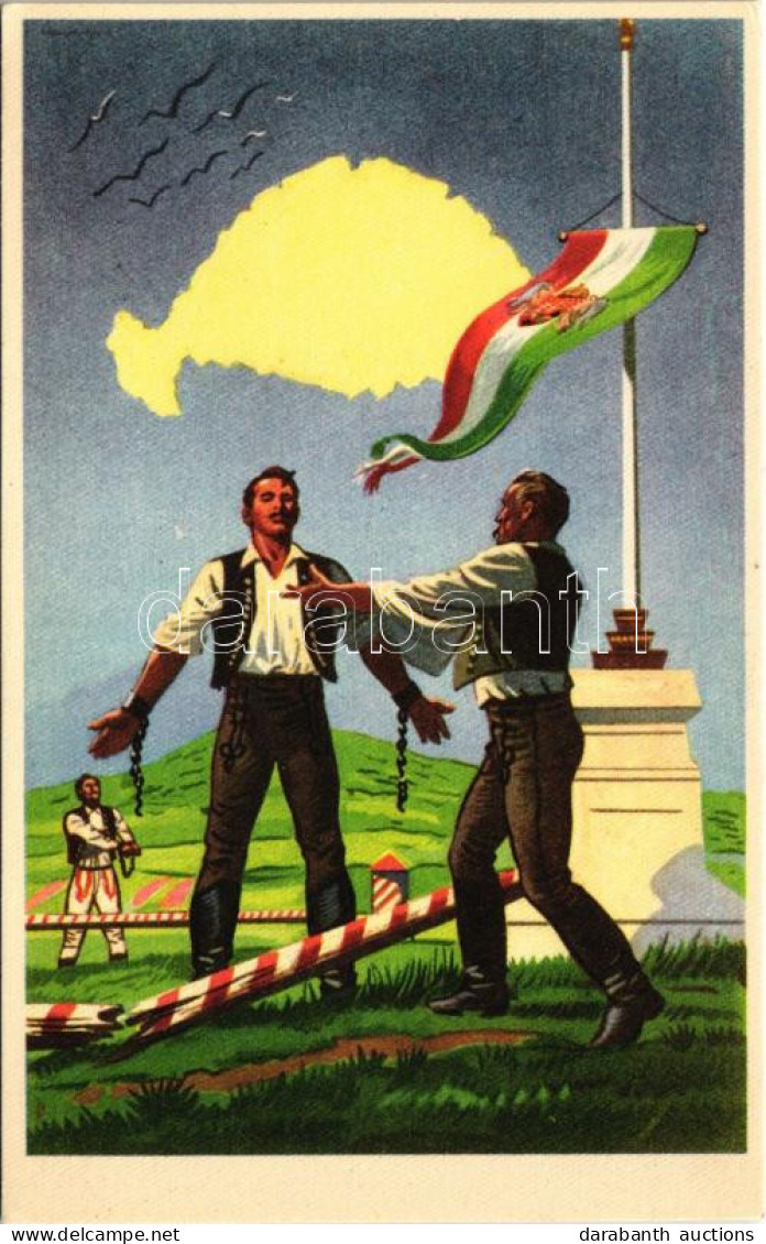 ** T2/T3 Magyar öröm, Magyar Bánat. Kiadja Az Ereklyés Országzászló Nagybizottsága / Hungarian Irredenta Propaganda Art  - Unclassified