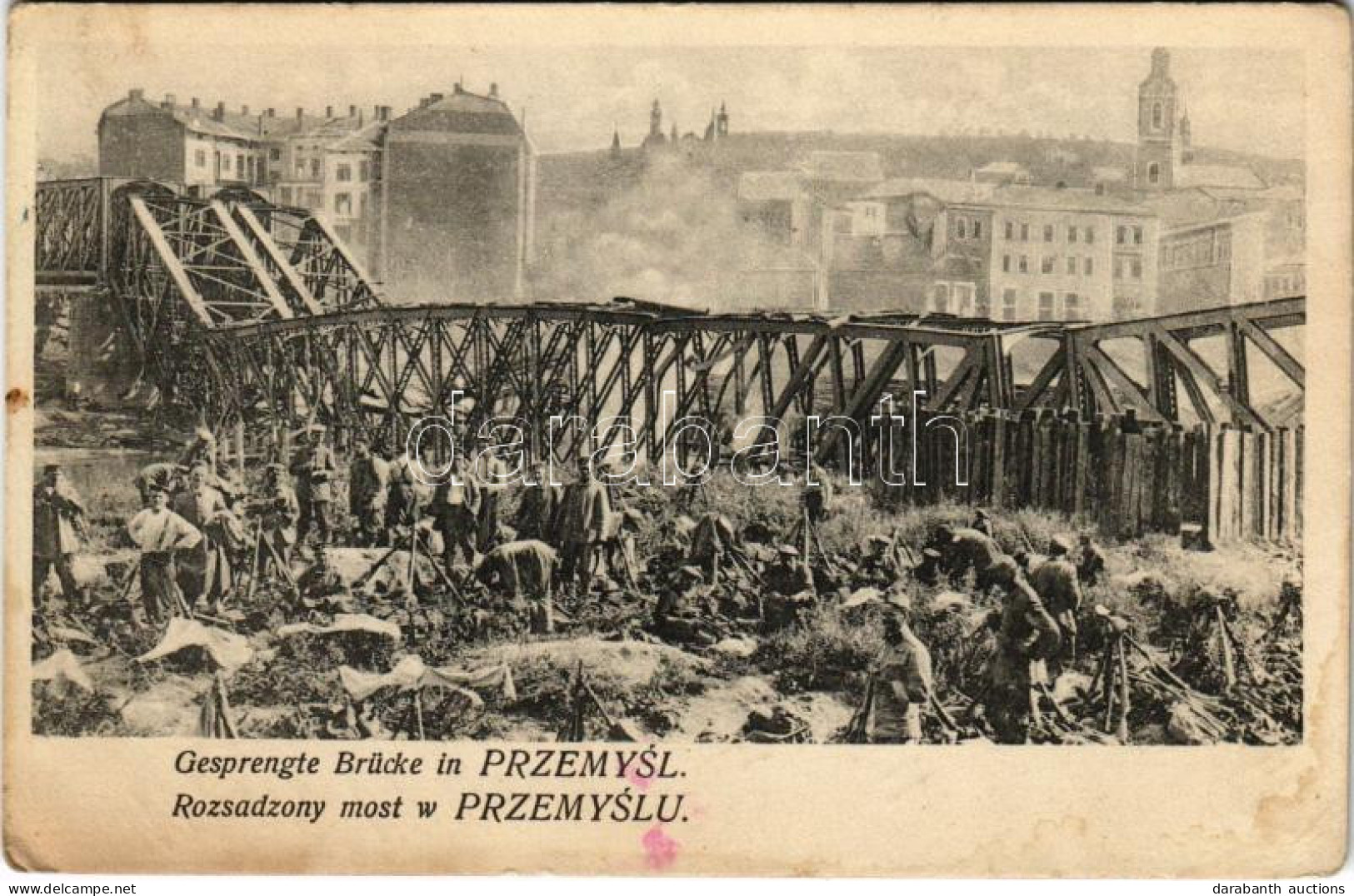 T2/T3 Gesprengte Brücke In Przemysl / Rozsadzony Most / WWI K.u.K. Military, Destroyed Bridge (EK) - Sin Clasificación