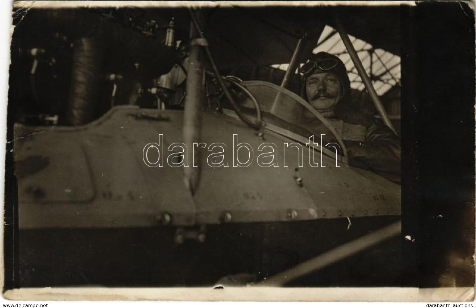 * T3 1916 WWI Austro-Hungarian K.u.K. Military Aircraft With Pilot. Photo (EK) - Zonder Classificatie
