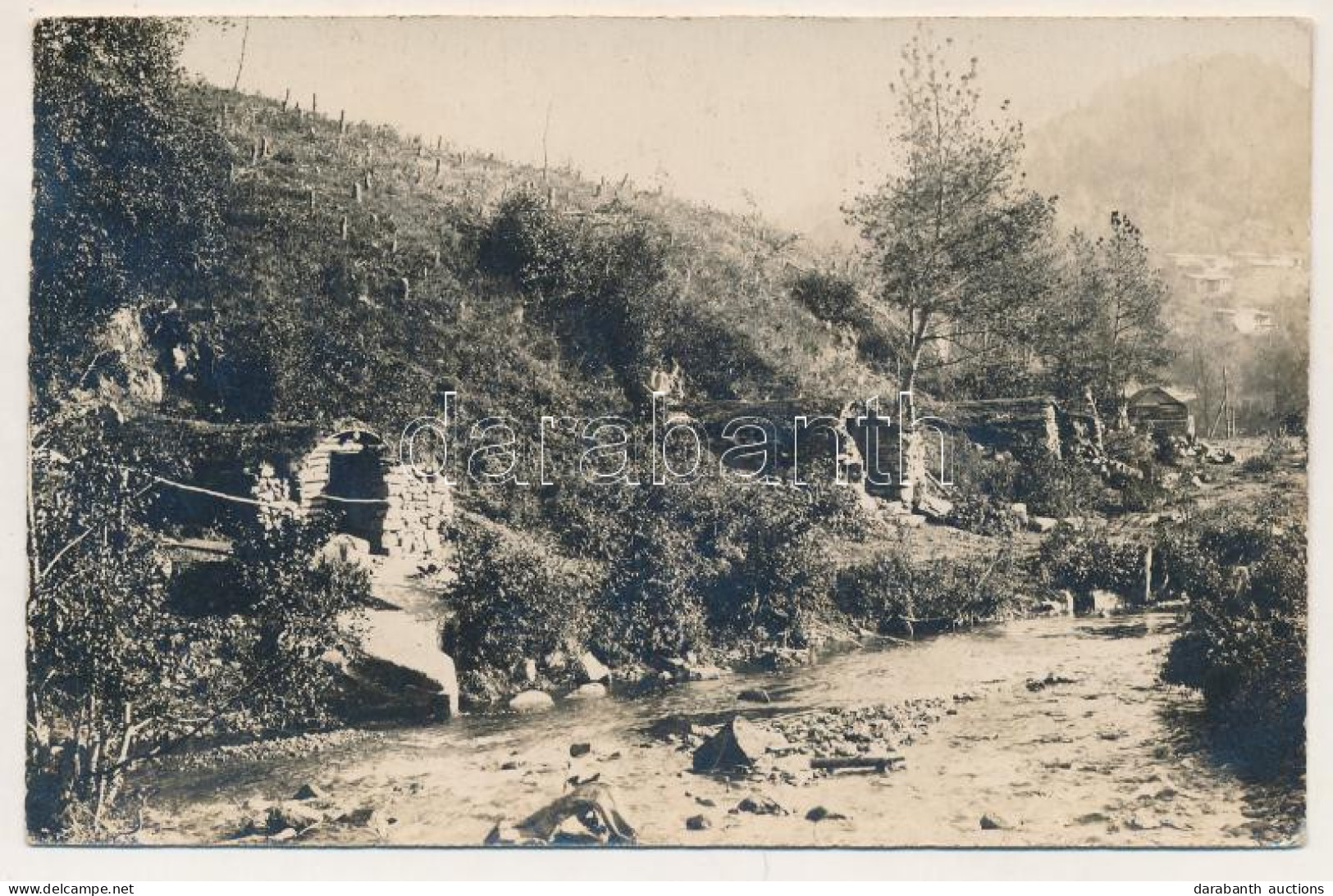 * T2/T3 1918 Román Harctér, Kunyhók A Határnál / WWI K.u.K. Military, Romanian Front, Huts Near The Border. Photo - Zonder Classificatie