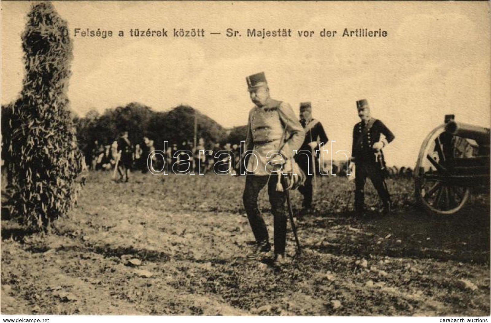 ** T1/T2 Őfelsége Ferenc József A Tüzérek Között. Boldog új évet! A Bánat és Nyomor Enyhítésére - Pro Patria 1914. Első  - Sin Clasificación