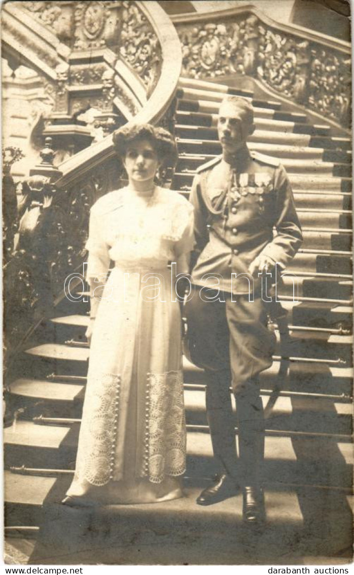 * T2/T3 Első Világháborús Szerb Katonatiszt Kitüntetésekkel és Karddal / WWI Serbian Military Officer With Medals And Sw - Non Classés