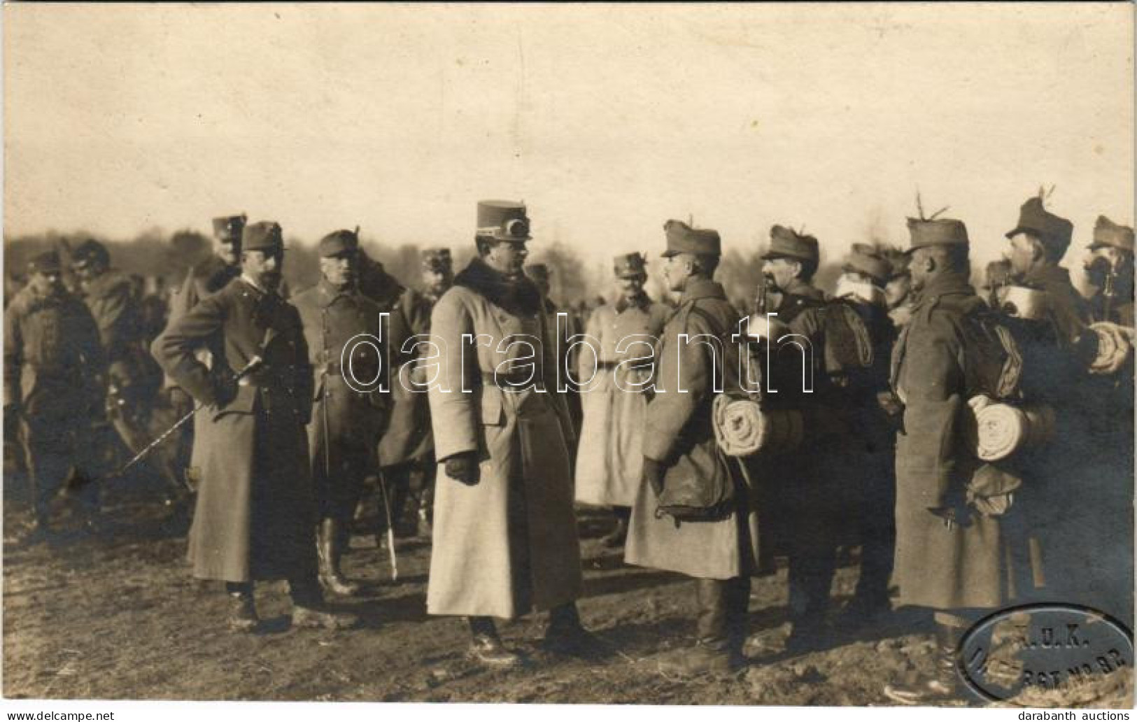 ** T3 IV. Károly Király Katonai Szemlén Az Első Világháborúban / Charles I Of Austria With The Soldiers, WWI Austrian-Hu - Non Classés