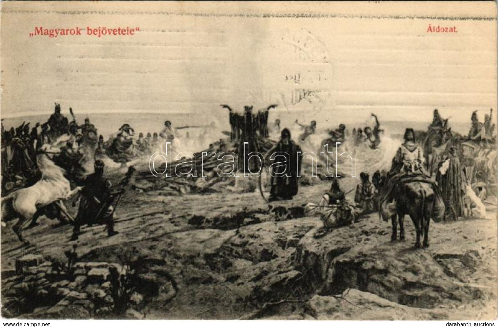 T2/T3 1909 Magyarok Bejövetele. Áldozat / Occupation Of The Hungarian Land (EK) - Unclassified