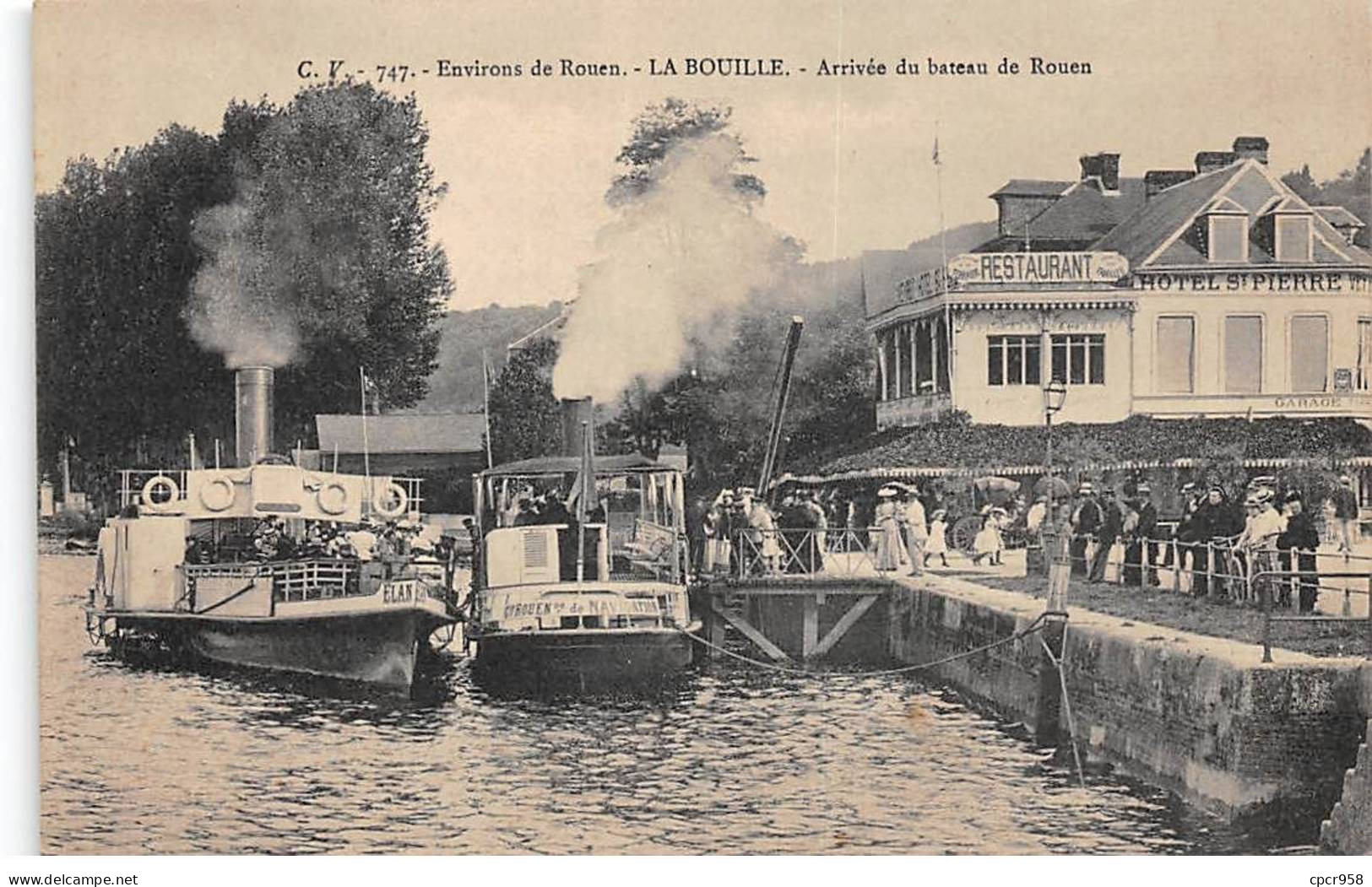 76 - LA BOUILLE - SAN67276 - Environs De Rouen - Arrivée Du Bateau De Rouen - La Bouille