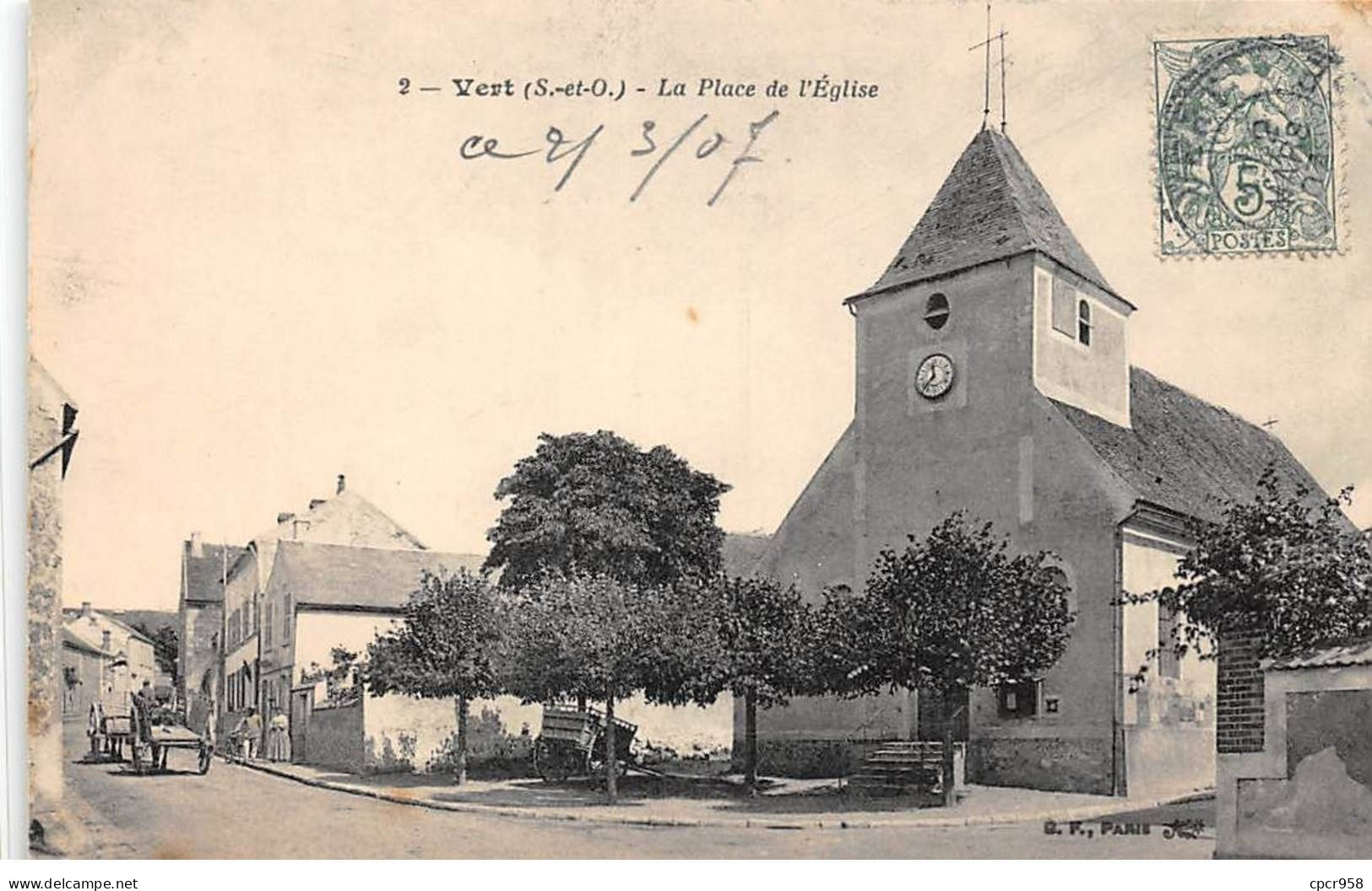 78 - VERT - SAN67441 - La Place De L'Eglise - Otros & Sin Clasificación