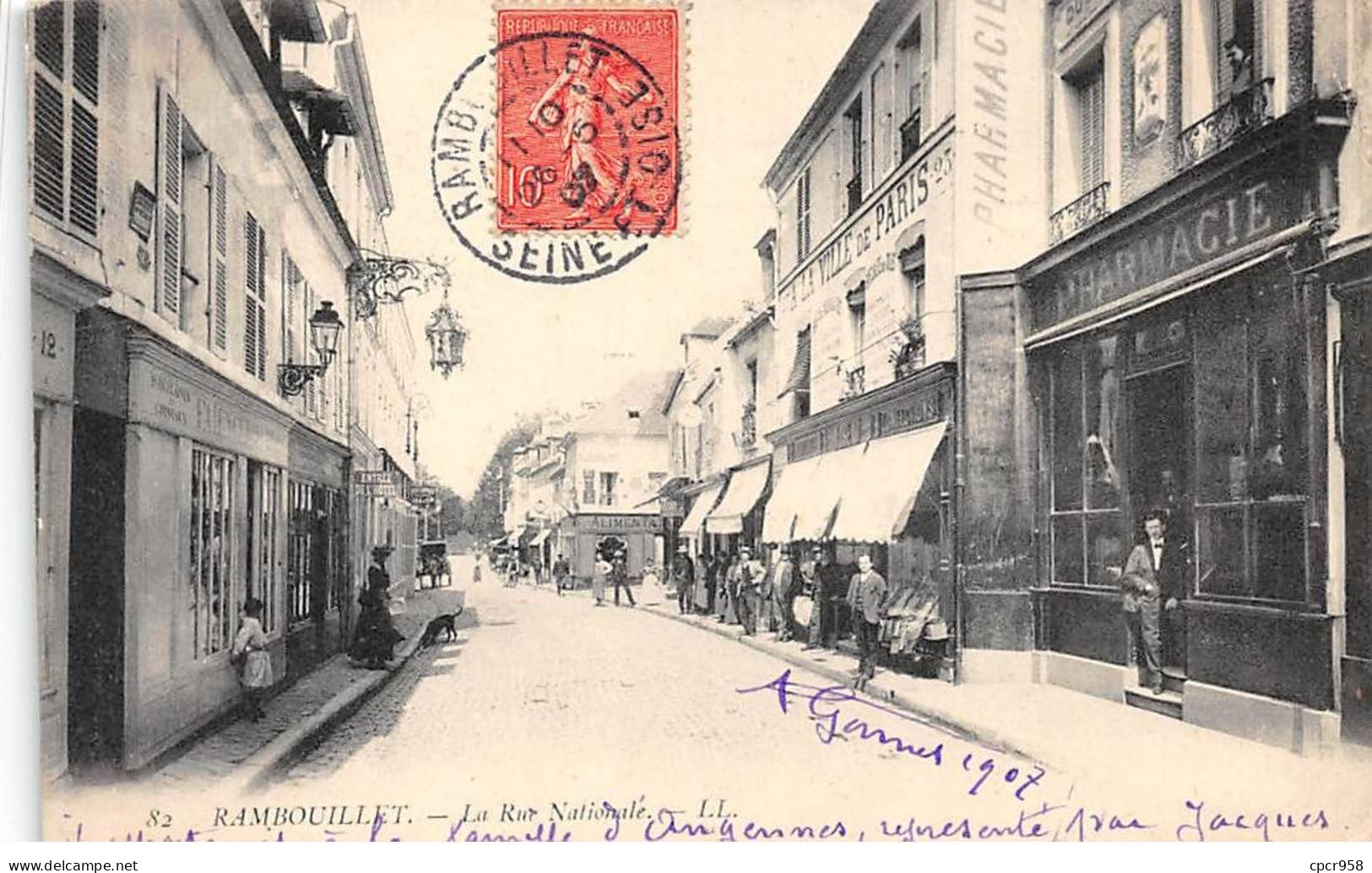 78 - RAMBOUILLET - SAN67442 - La Rue Nationale - Rambouillet