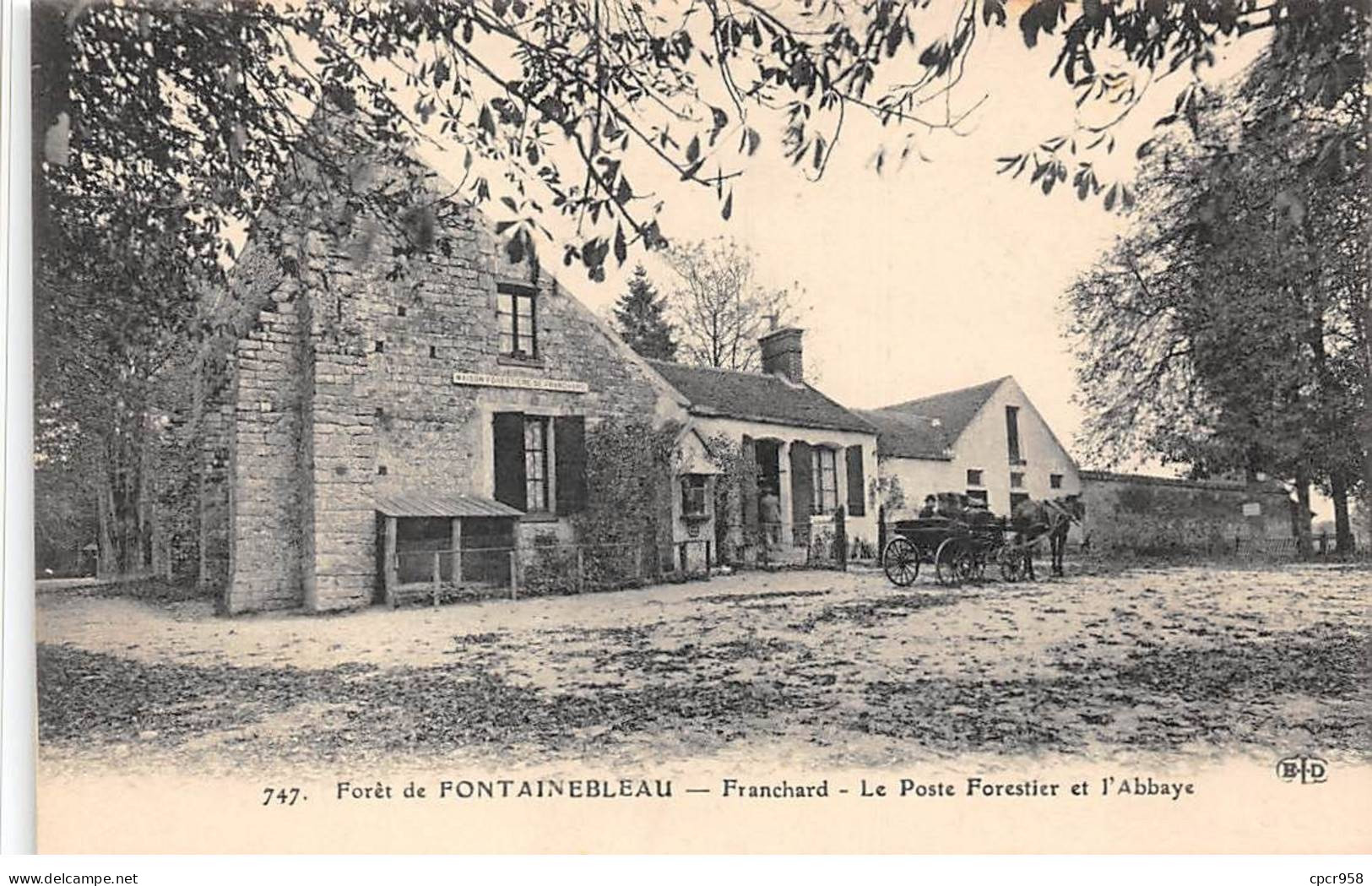 77 - FONTAINEBLEAU - SAN67387 - Franchard - Le Poste Forestier Et 'Abbaye - Fontainebleau