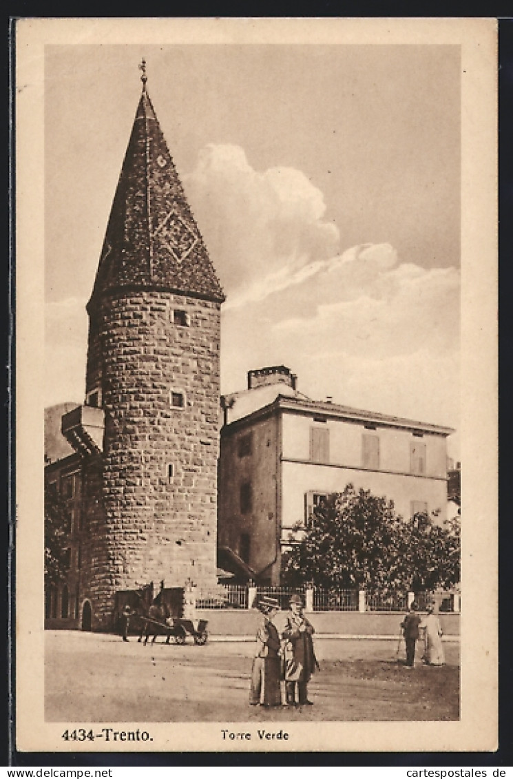 Cartolina Trento, Torre Verde  - Trento